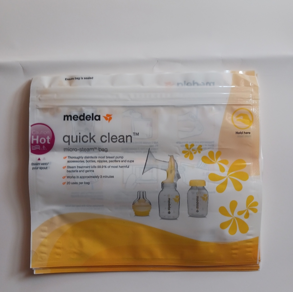 Medela Quick Clean micro-steam bag 6ct ( baby bottles and breast pump etc)